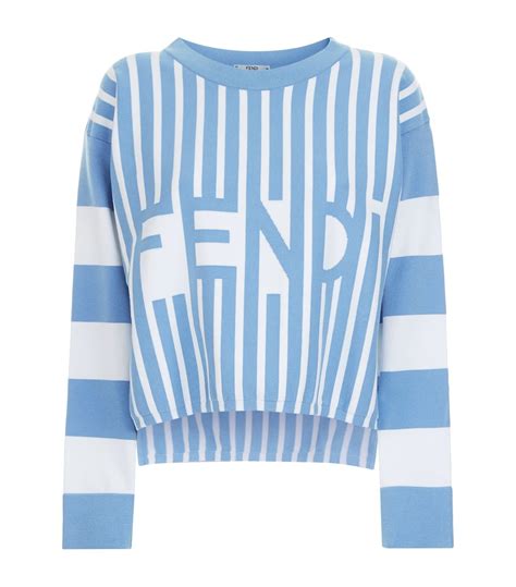 fendi striped logo sweater|Fendi sweater women.